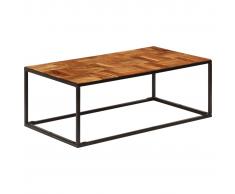 vidaXL Mesa de centro 110x40x60 cm madera maciza de acacia y acero