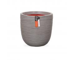 Capi Macetero Nature Rib 43x41 cm gris KGRR933