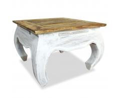 vidaXL Mesa auxiliar de madera maciza reciclada 50x50x35 cm