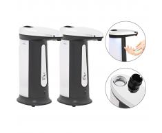 vidaXL Dispensador de jabón automático con sensor y sonido 2 uds 800ml