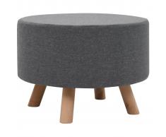 vidaXL Taburete redondo de tela 56x40 cm gris oscuro