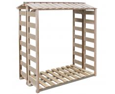 vidaXL Caseta para leña 150x100x176 cm madera de pino impregnada