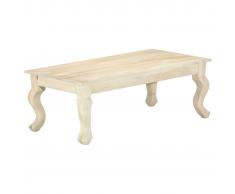 vidaXL Mesa de centro de madera maciza de mango 110x60x40 cm