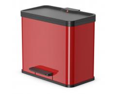 Hailo Cubo con pedal Oko Duo Plus tamaño L 17+9 L rojo 0630-240