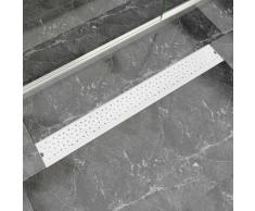 vidaXL Desagüe lineal de ducha Bubble 930x140 mm acero inoxidable