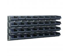 Raaco Estante de pared x2 con 32 contenedores 181211 de