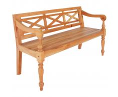 vidaXL Banco Batavia madera de caoba marrón claro 136 cm