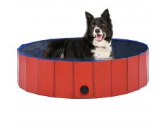 vidaXL Piscina para perros plegable PVC rojo 120x30 cm