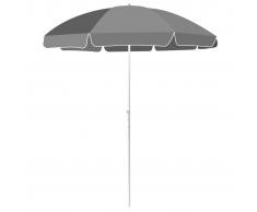 vidaXL Sombrilla de playa 180 cm gris antracita