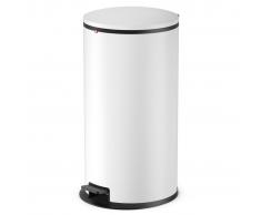 Hailo Cubo de basura con pedal Pure tamaño XL 44 L blanco mate 0545-090