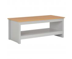 vidaXL Mesa de centro gris 105x47x42 cm
