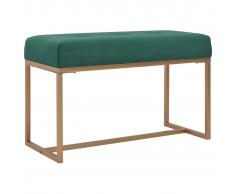 vidaXL Banco 80 cm terciopelo verde