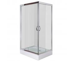 vidaXL Mampara ducha con placa rectangular 100x80x185 cm