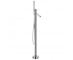 vidaXL Grifo para bañera de pie acero inoxidable 110 cm