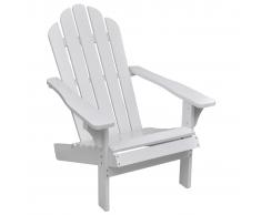 vidaXL Silla de jardín de madera blanca