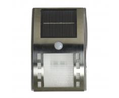 Luxform Lámpara solar de pared LED Augusta plateada y blanca 38195
