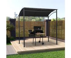 vidaXL Cenador de barbacoa acero gris antracita 215x150x220 cm