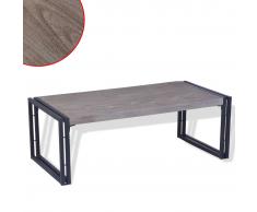 vidaXL Mesa de centro de teca 100x50x35 cm gris