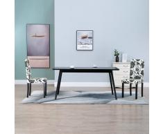 vidaXL Sillas de comedor 2 unidades de tela negra