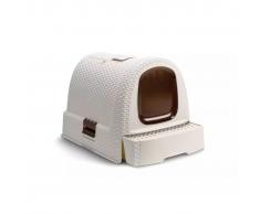 Curver Caja cubierta de arena para gatos 51x38,5x39,5 cm blanco 400462