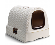 Curver Caja cubierta de arena para gatos 51x38,5x39,5 cm blanco 400462