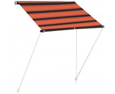 vidaXL Toldo retráctil naranja y marrón 150x150 cm