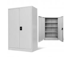 vidaXL Armario de oficina acero gris