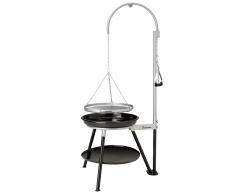 Landmann Barbacoa trípode de carbón Geos 53 cm negra y plata 11064