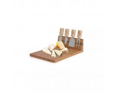 Excellent Houseware Soporte para cuchillos de queso con tabla de bambú
