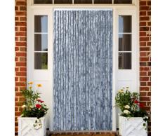 vidaXL Cortina mosquitera de chenilla plateada 90x220 cm