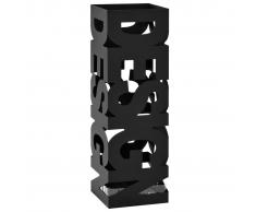 vidaXL Paragúero diseño Design acero negro