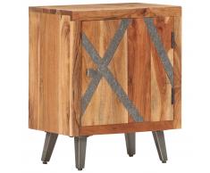 vidaXL Mesita de noche de madera maciza de acacia 40x30x50 cm