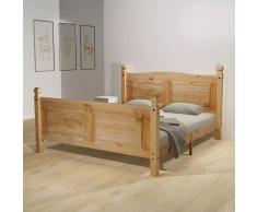 vidaXL Estructura de cama Corona Range pino mexicano 140x200 cm