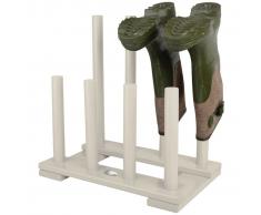 Esschert Design Zapatero blanco para botas, CF48W