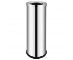 vidaXL Cubo de basura para hotel de acero inoxidable 32 L