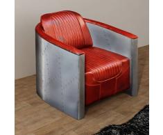vidaXL Sillón diseño de cubo cuero auténtico marrón claro