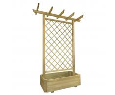vidaXL Pérgola con jardinera de madera FSC 162x56x204 cm