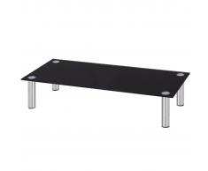 vidaXL Soporte para pantalla de TV 80x35x17 cm vidrio negro