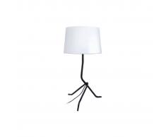 miliboo Lámpara de mesa diseño acero blanca