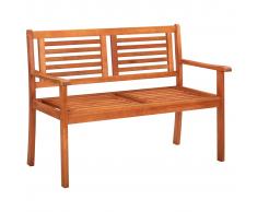 vidaXL Banco de jardín 2 plazas 120 cm madera de eucalipto maciza