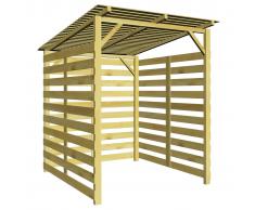 vidaXL Caseta para leña de madera de pino impregnada