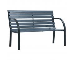 vidaXL Banco de jardín madera gris 120 cm