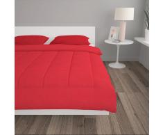 vidaXL Set de funda de edredón 3 piezas tela burdeos 240x220/60x70 cm