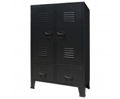 vidaXL Armario metálico de estilo industrial 67x35x107 cm negro