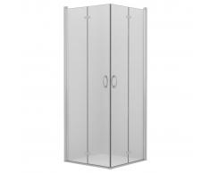 vidaXL Cabina de ducha con puertas de plegado doble ESG 80x70x185 cm