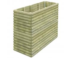 vidaXL Jardinera de madera de pino impregnada FSC 19 mm 150x56x96 cm