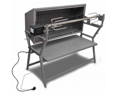 vidaXL Asador barbacoa de hierro y acero inoxidable