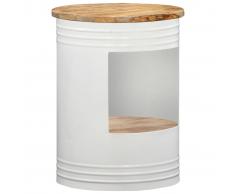 vidaXL Mesa de centro de madera maciza de mango 43x55 cm