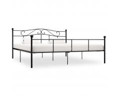 vidaXL Estructura de cama de metal negro 180x200 cm