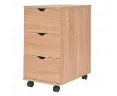 vidaXL Cajonera de madera 33x45x60 cm color roble